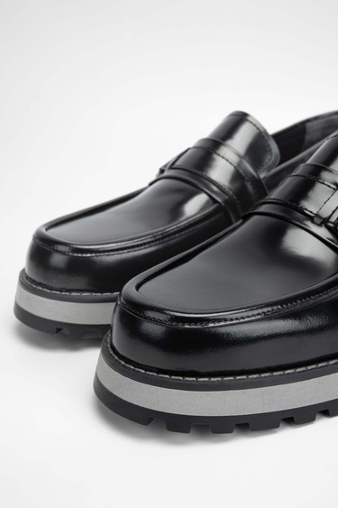  Tamer Tanca Erkek Hakiki Deri Siyah Açma Casual Ayakkabı