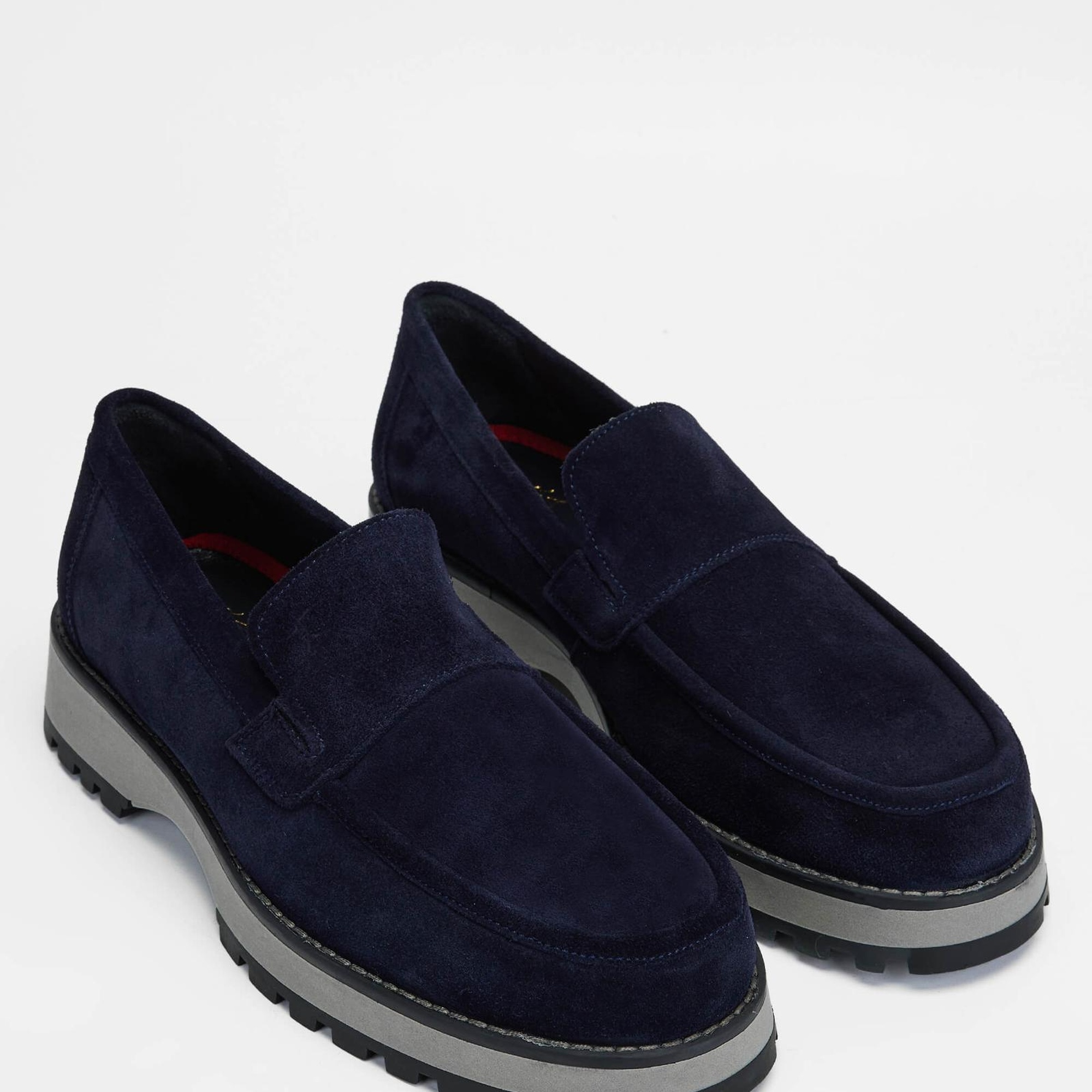 Tamer Tanca Erkek Hakiki Deri Lacivert Süet Casual Ayakkabı