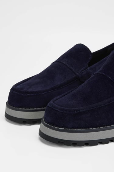  Tamer Tanca Erkek Hakiki Deri Lacivert Süet Casual Ayakkabı