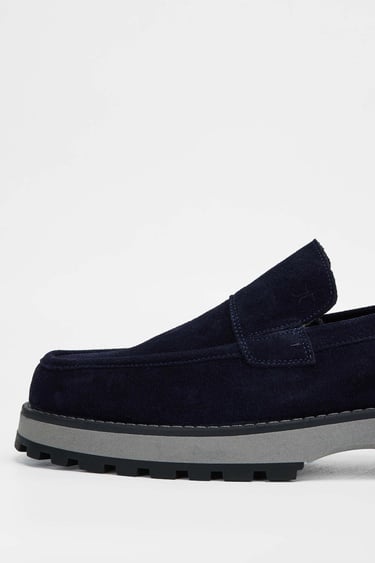 Tamer Tanca Erkek Hakiki Deri Lacivert Süet Casual Ayakkabı