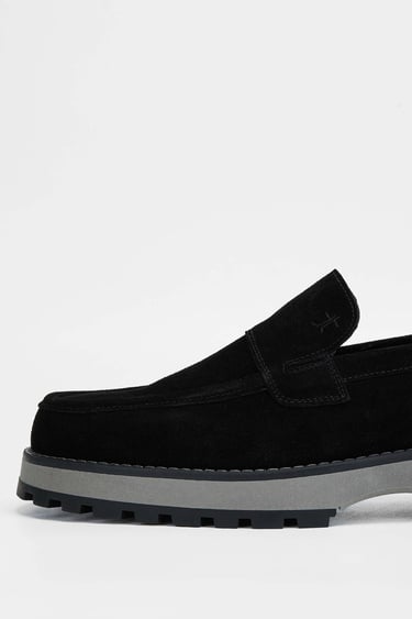  Tamer Tanca Erkek Hakiki Deri Siyah Süet Casual Ayakkabı