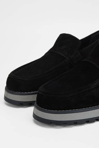  Tamer Tanca Erkek Hakiki Deri Siyah Süet Casual Ayakkabı