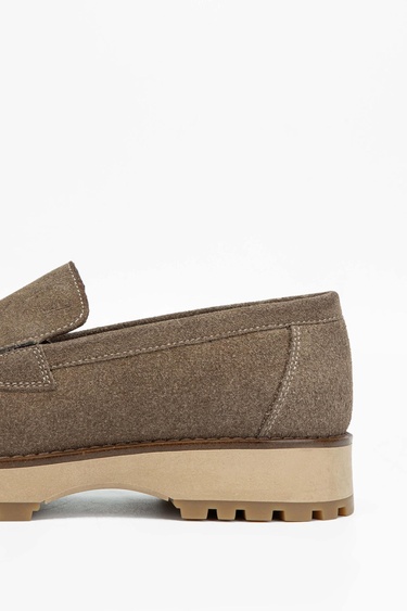  Tamer Tanca Erkek Hakiki Deri Bej Casual Ayakkabı