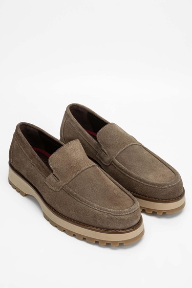  Tamer Tanca Erkek Hakiki Deri Bej Casual Ayakkabı