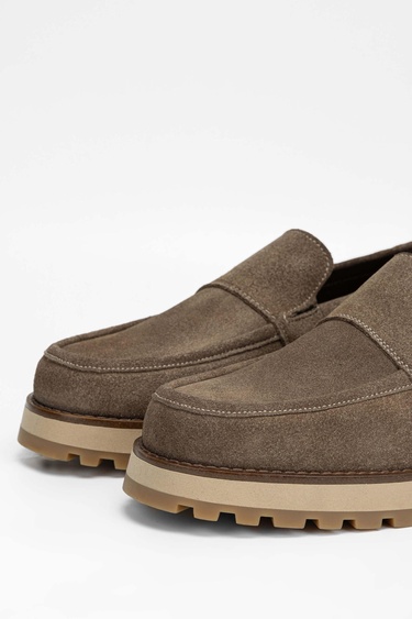  Tamer Tanca Erkek Hakiki Deri Bej Casual Ayakkabı