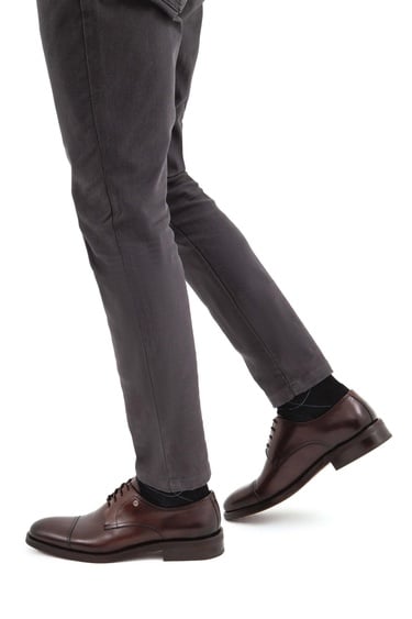  Tamer Tanca Erkek Hakiki Deri Kahverengi Deri Casual Ayakkabı