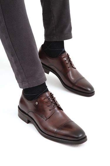  Tamer Tanca Erkek Hakiki Deri Kahverengi Deri Casual Ayakkabı