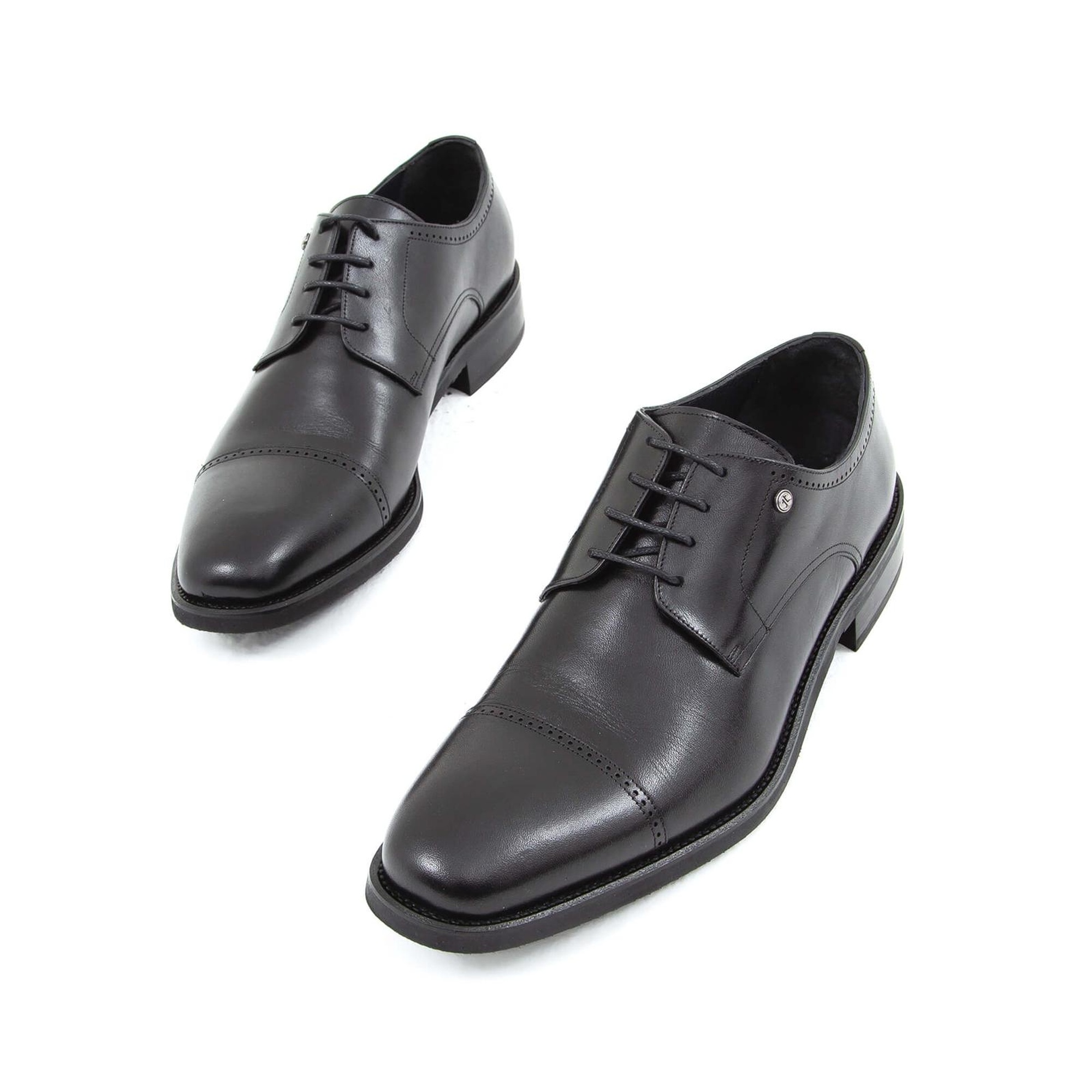 Tamer Tanca Erkek Hakiki Deri Siyah Analin Casual Ayakkabı