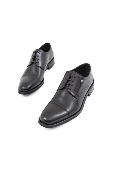  Tamer Tanca Erkek Hakiki Deri Siyah Analin Casual Ayakkabı