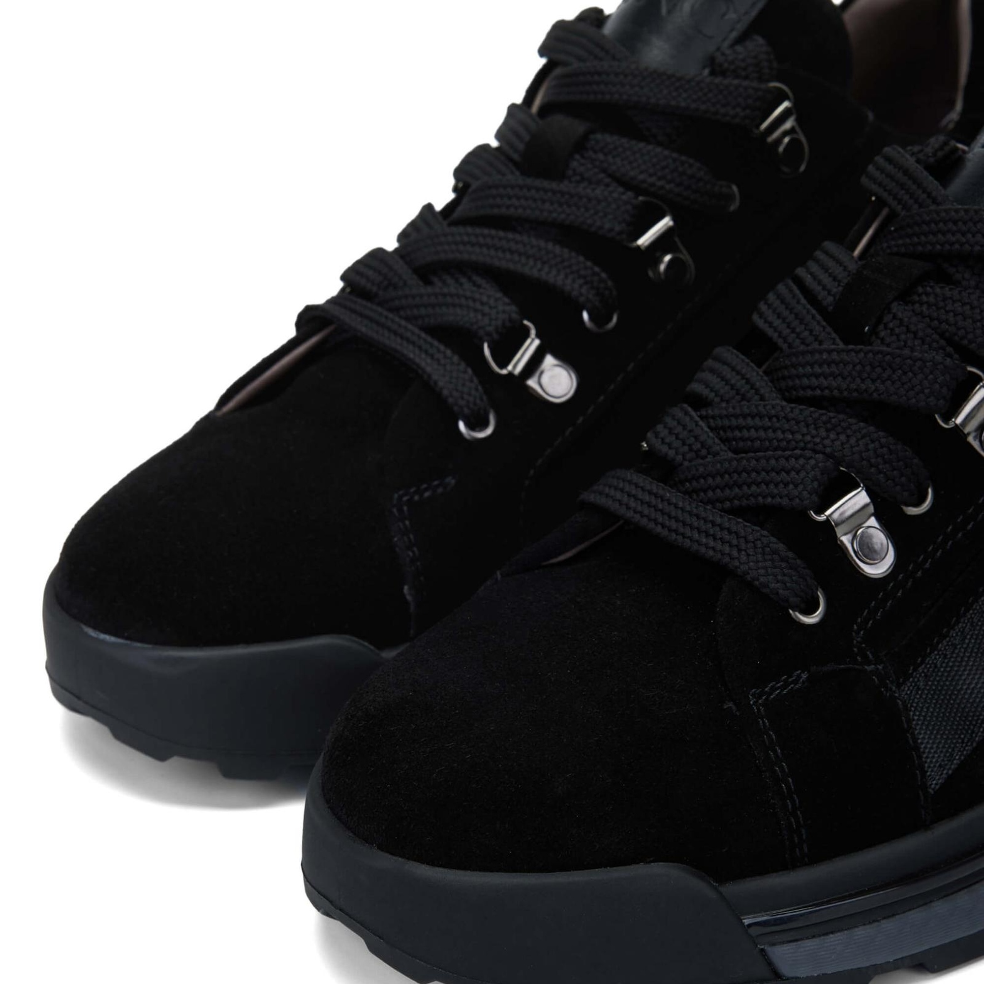 Tamer Tanca Erkek Hakiki Deri Siyah Süet Casual Ayakkabı