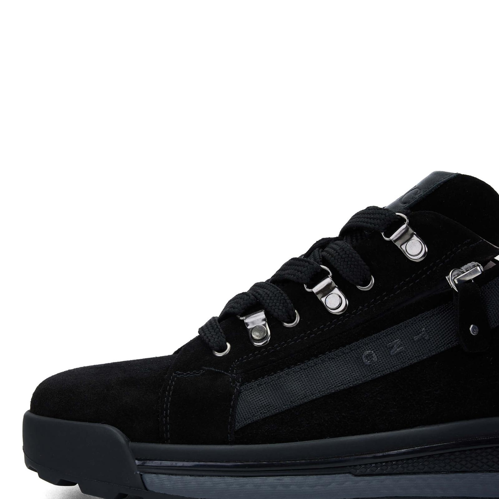 Tamer Tanca Erkek Hakiki Deri Siyah Süet Casual Ayakkabı