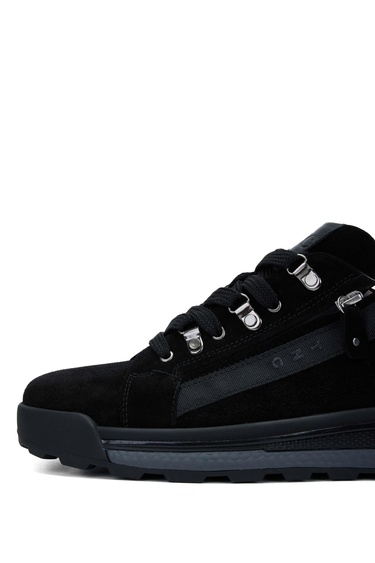  Tamer Tanca Erkek Hakiki Deri Siyah Süet Casual Ayakkabı