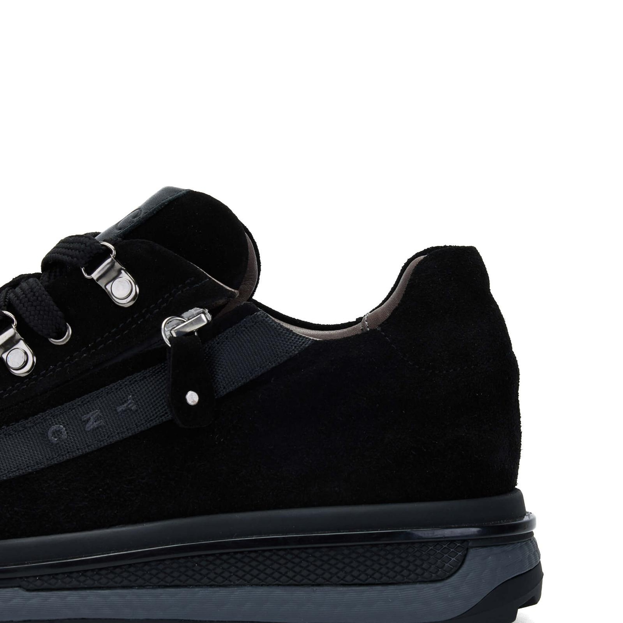 Tamer Tanca Erkek Hakiki Deri Siyah Süet Casual Ayakkabı