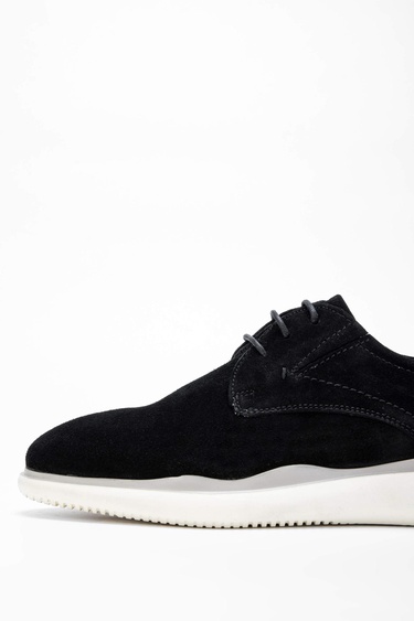  Tamer Tanca Erkek Hakiki Deri Siyah Süet Casual Ayakkabı