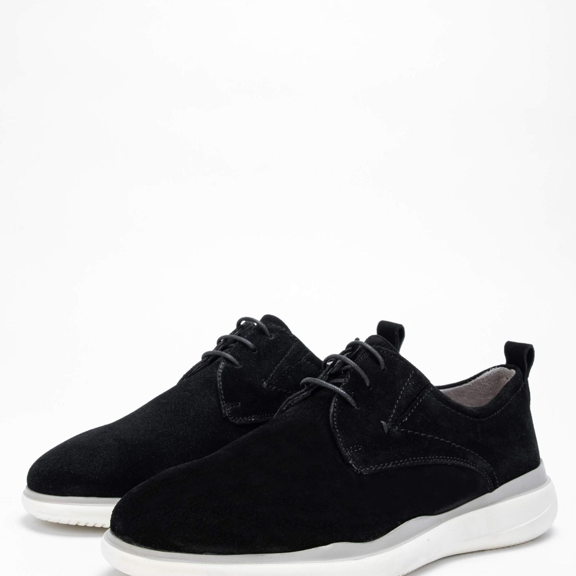 Tamer Tanca Erkek Hakiki Deri Siyah Süet Casual Ayakkabı