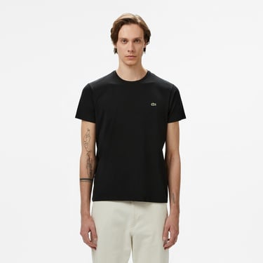  Lacoste Erkek Slim Fit Bisiklet Yaka Siyah T-Shirt