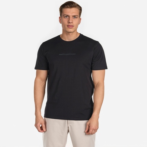 Columbia Bar Split Graphic Erkek Siyah Günlük T-Shirt