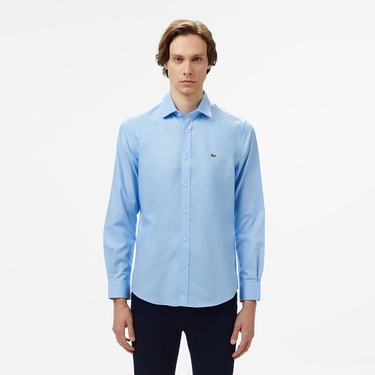  Lacoste Erkek Slim Fit Açık Mavi Gömlek