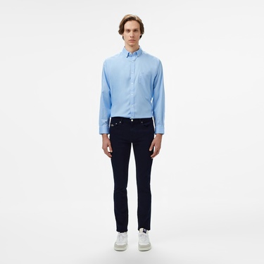  Lacoste Erkek Regular Fit Düğmeli Yaka Mavi Gömlek