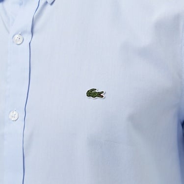  Lacoste Erkek Slim Fit Düğmeli Yaka Açık Mavi Gömlek