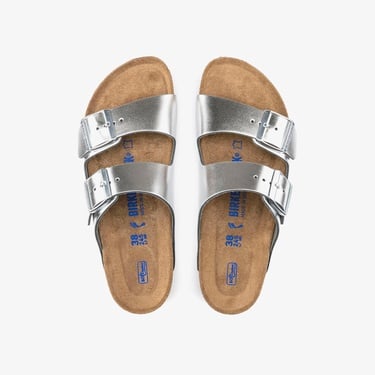  Birkenstock Arizona Kadın Metalik Gri Terlik