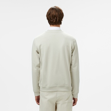  Lacoste Erkek Relaxed Fit Bisiklet Yaka Baskılı Gri Sweatshirt