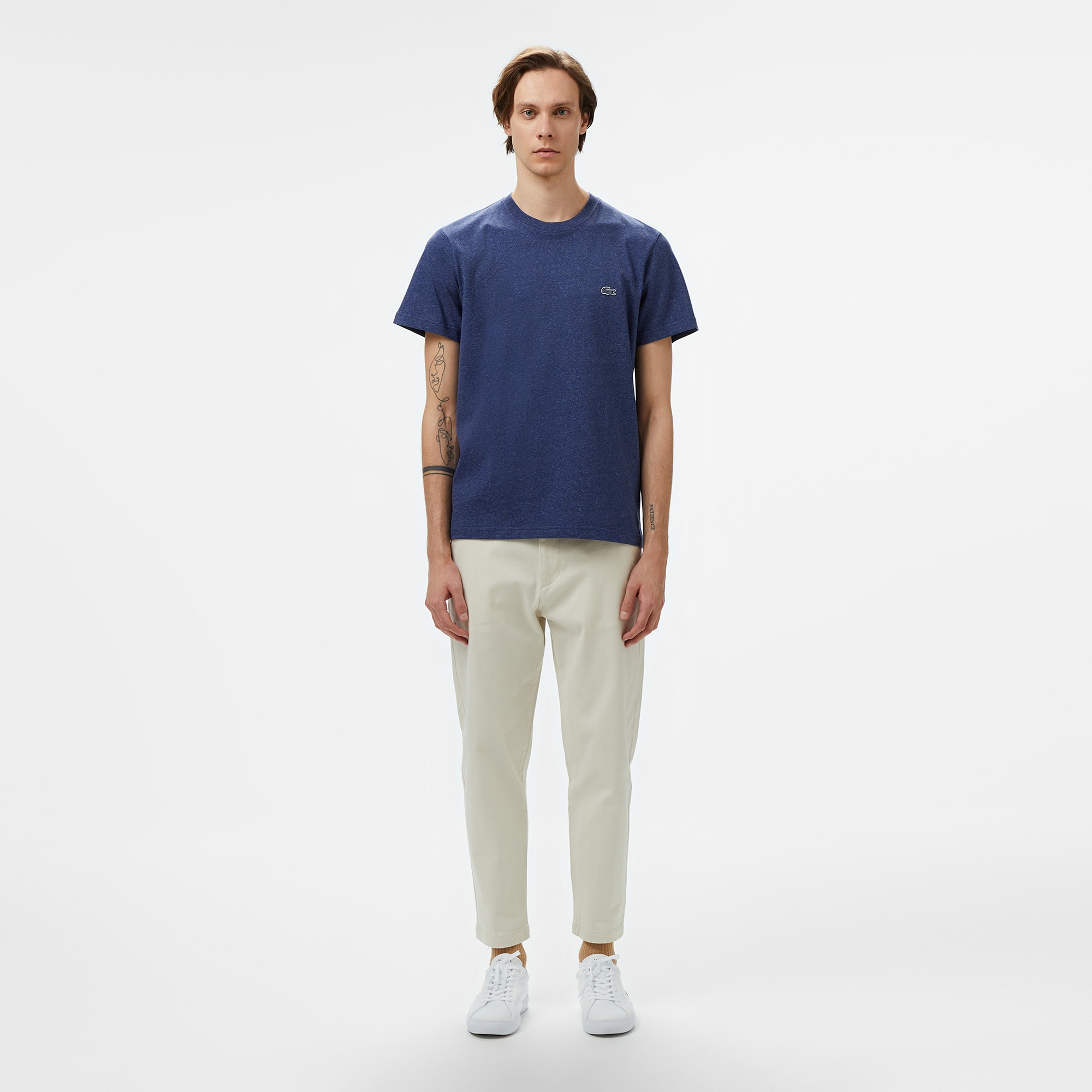 Lacoste Erkek Regular Fit Bisiklet Yaka Lacivert T-Shirt