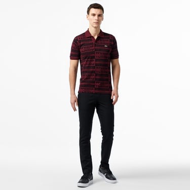  Lacoste Original L.12.12 Bordo Erkek Polo T-shirt