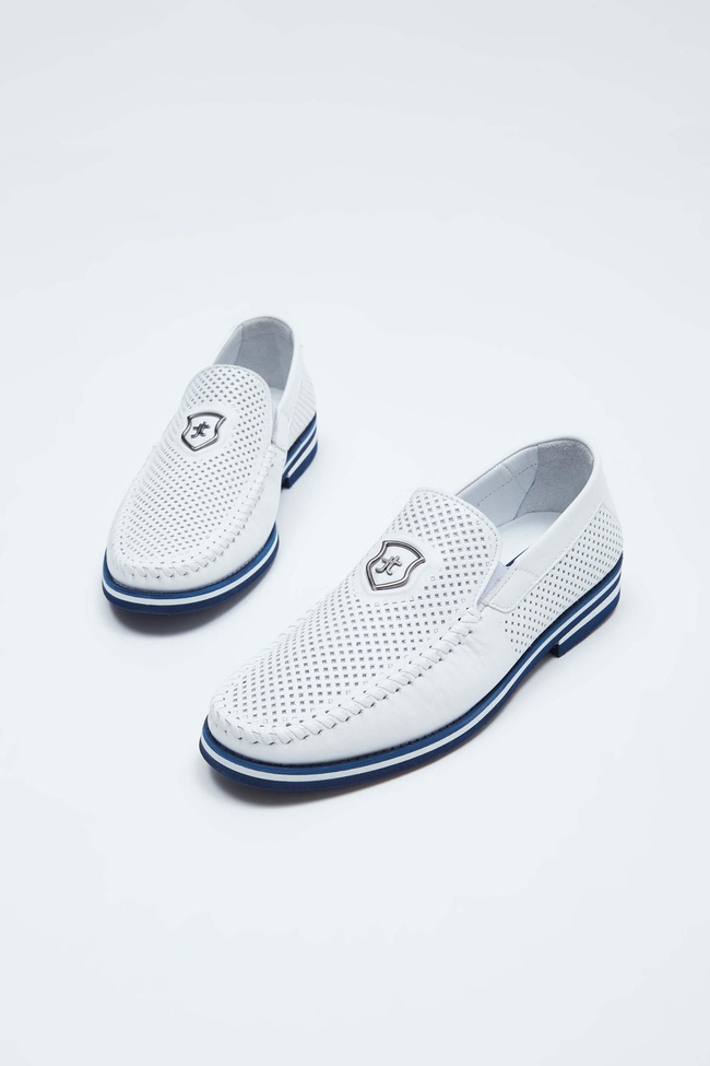  Tamer Tanca Erkek Hakiki Deri Beyaz Casual Ayakkabı