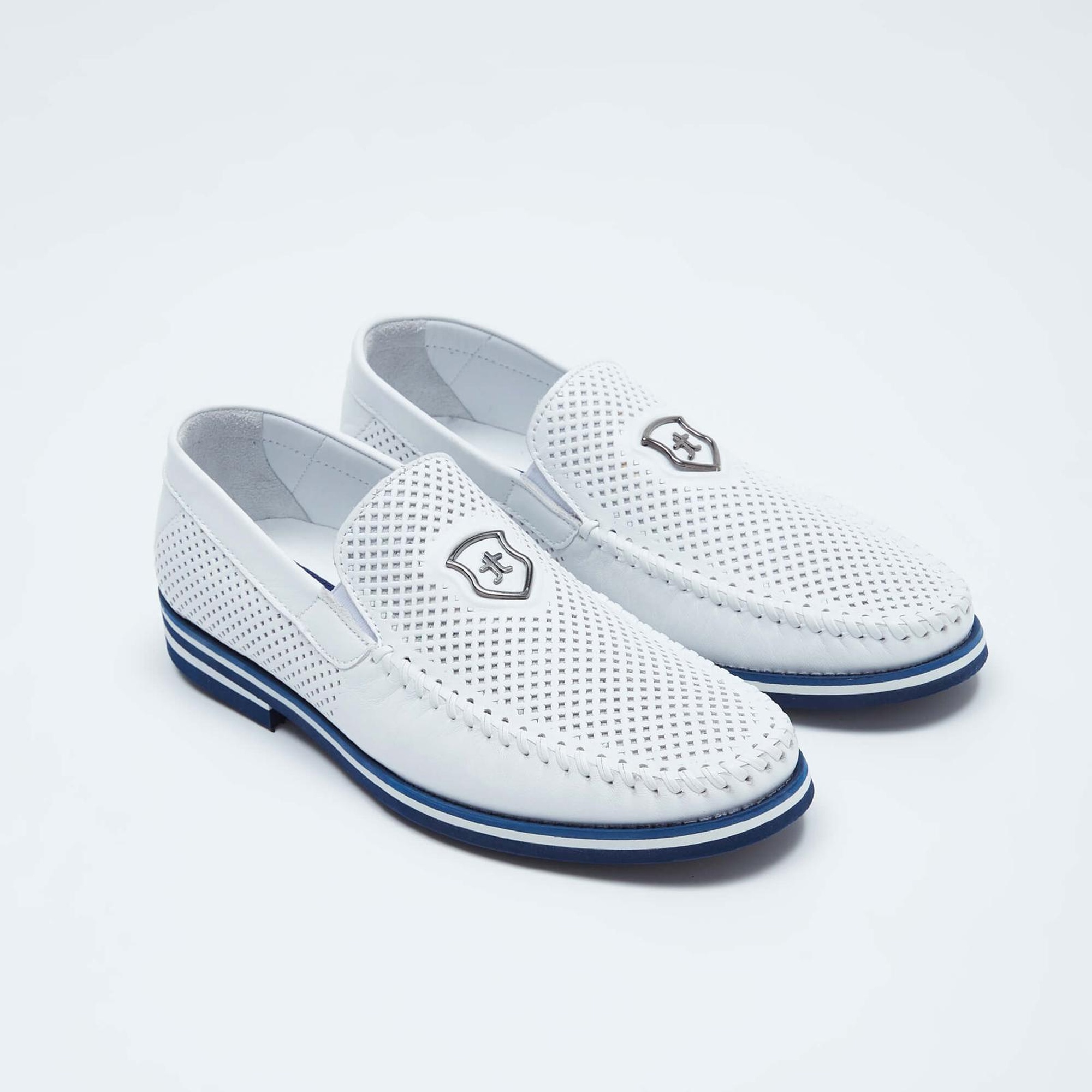 Tamer Tanca Erkek Hakiki Deri Beyaz Casual Ayakkabı