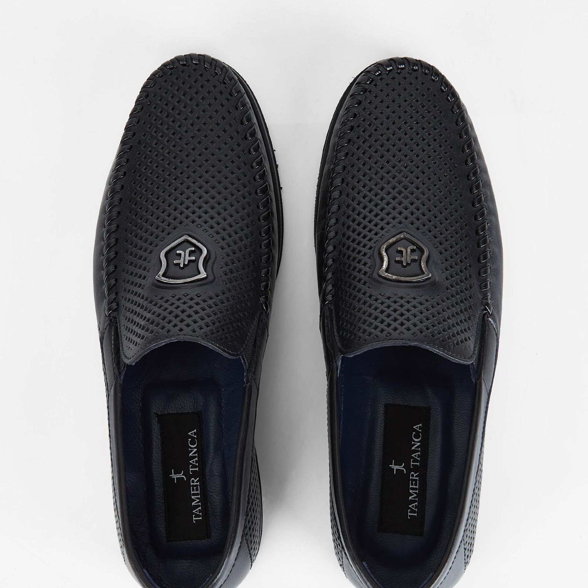 Tamer Tanca Erkek Hakiki Deri Siyah Casual Ayakkabı