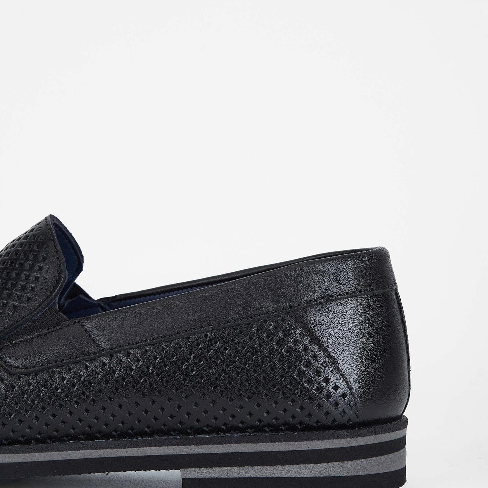 Tamer Tanca Erkek Hakiki Deri Siyah Casual Ayakkabı