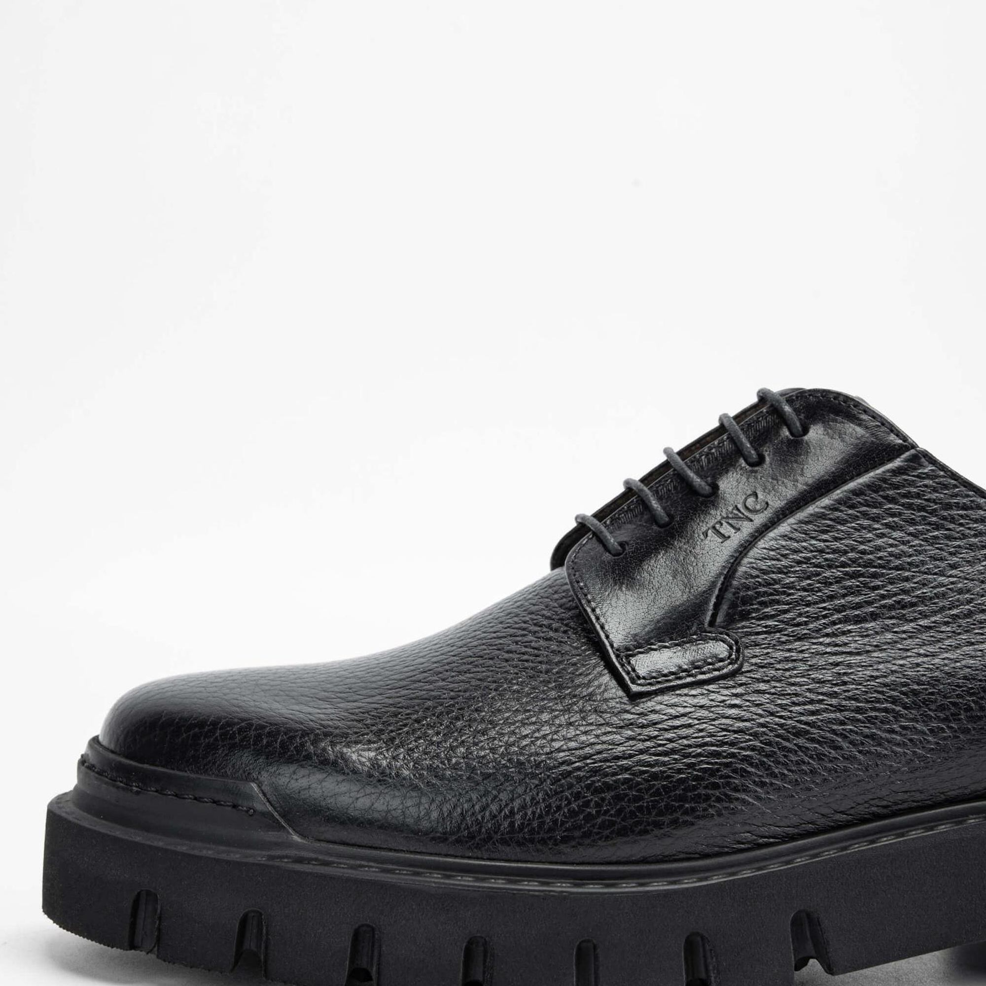 Tamer Tanca Erkek Hakiki Deri Siyah Casual Ayakkabı