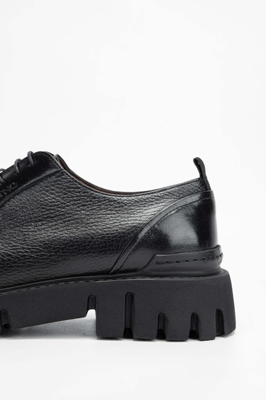  Tamer Tanca Erkek Hakiki Deri Siyah Casual Ayakkabı