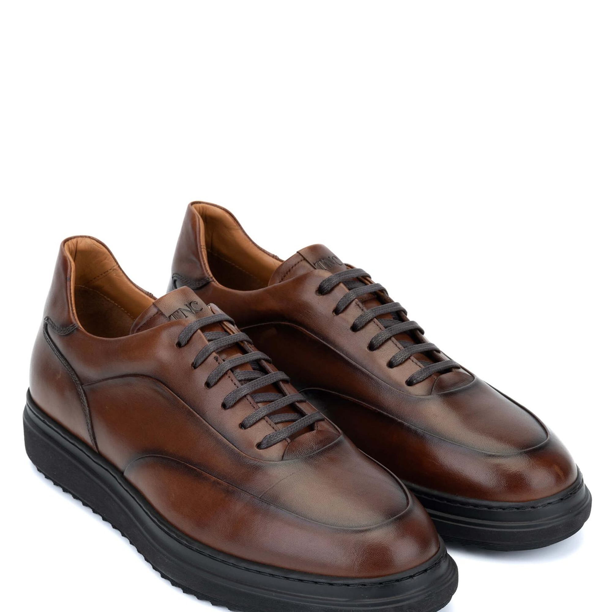 Tamer Tanca Erkek Hakiki Deri Kahverengi Casual Ayakkabı