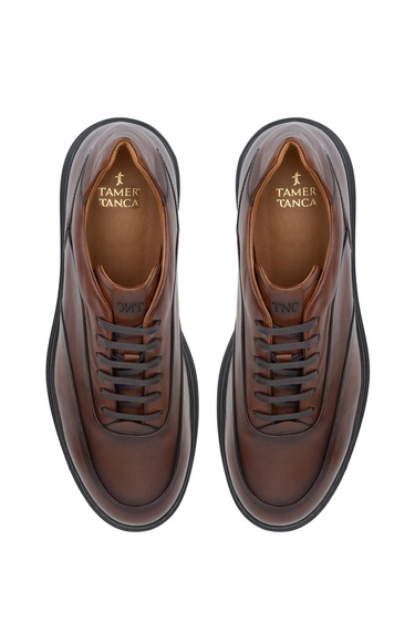  Tamer Tanca Erkek Hakiki Deri Kahverengi Casual Ayakkabı