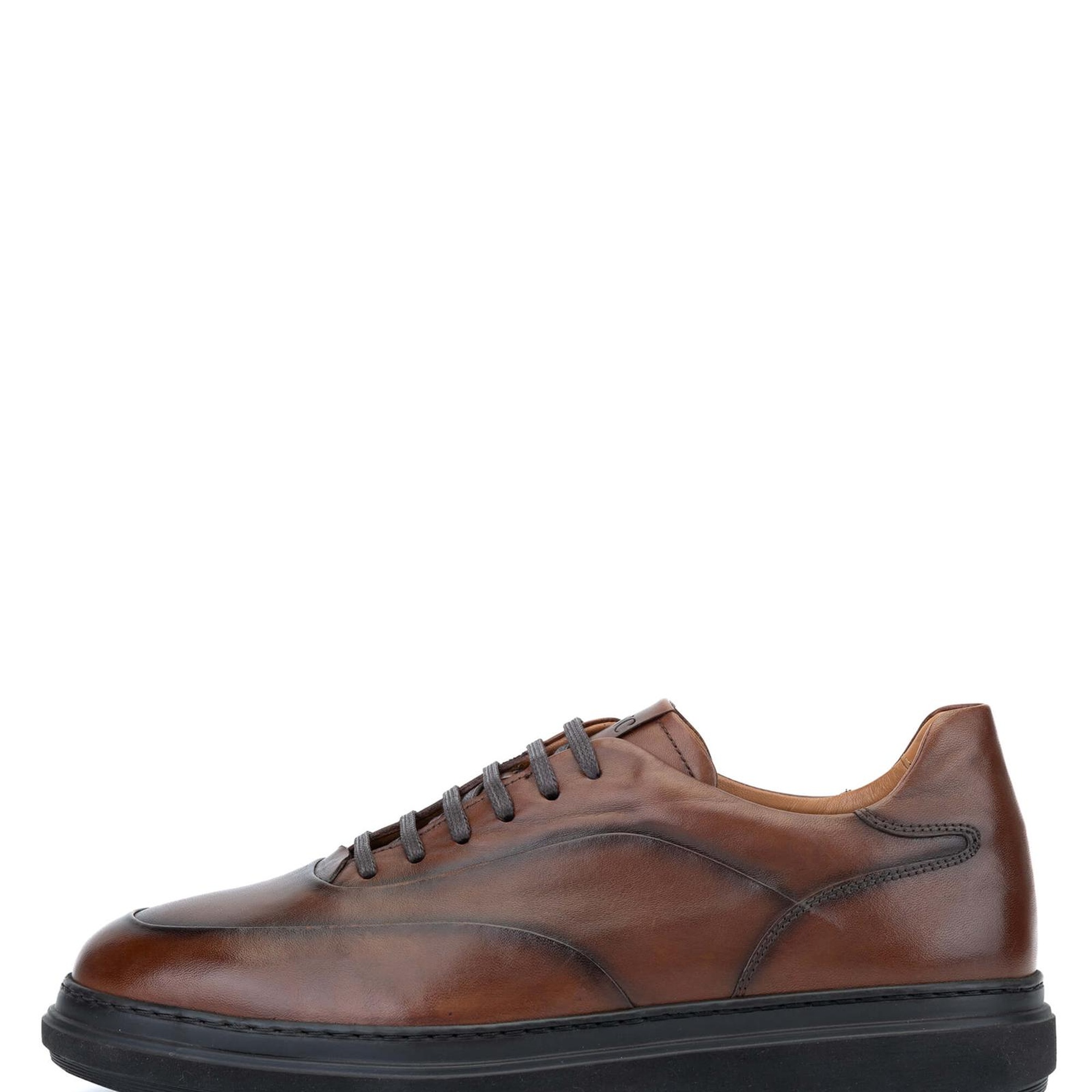 Tamer Tanca Erkek Hakiki Deri Kahverengi Casual Ayakkabı