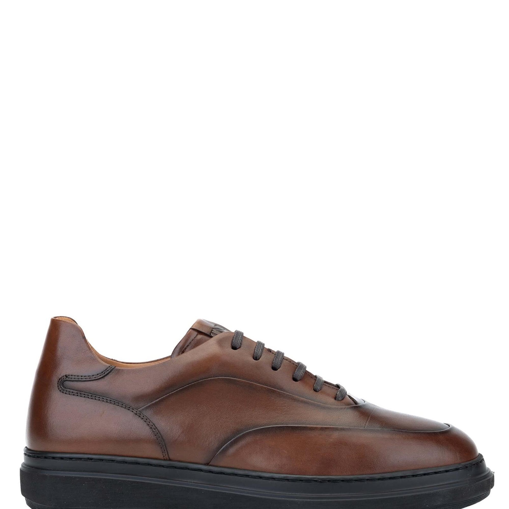 Tamer Tanca Erkek Hakiki Deri Kahverengi Casual Ayakkabı