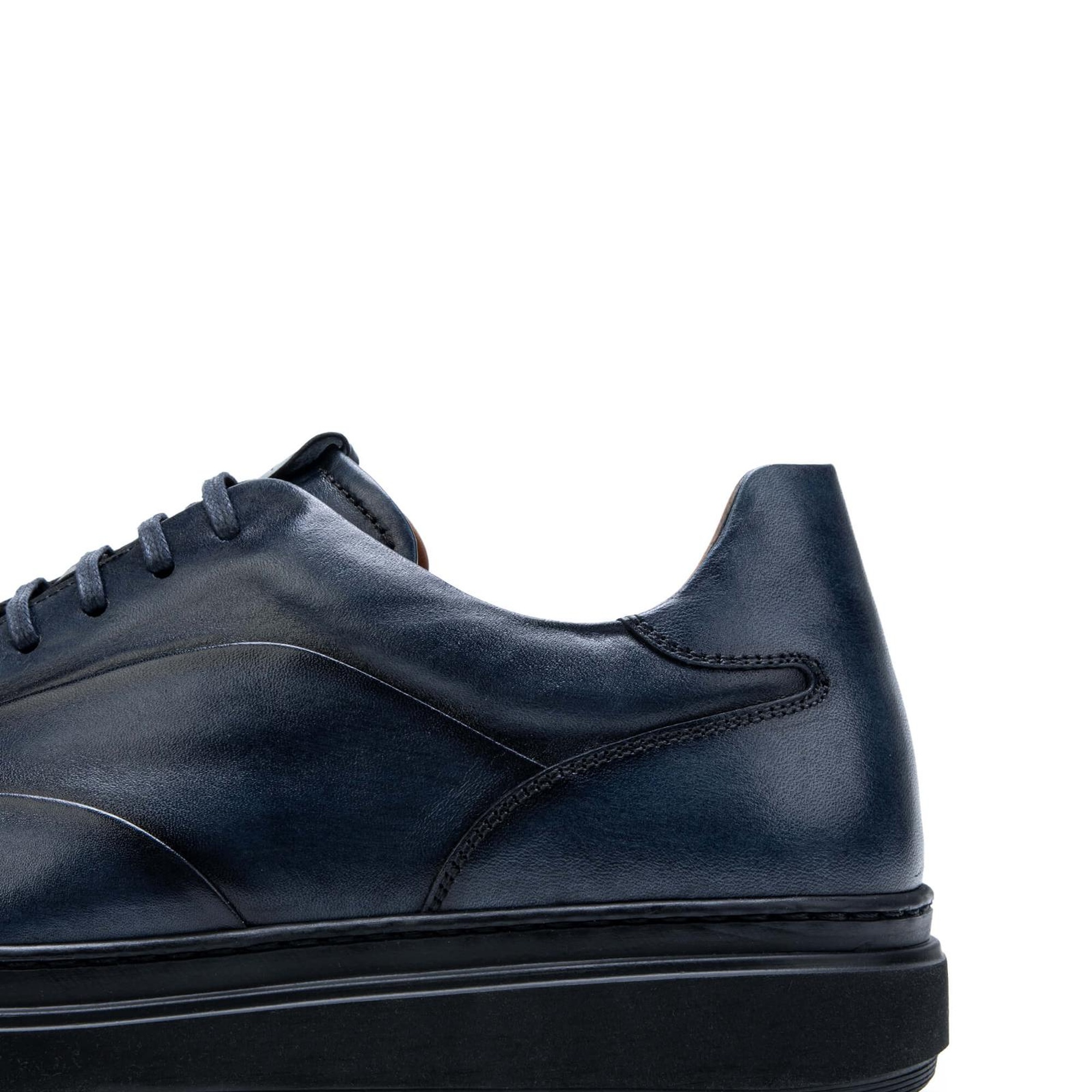 Tamer Tanca Erkek Hakiki Deri Lacivert Casual Ayakkabı