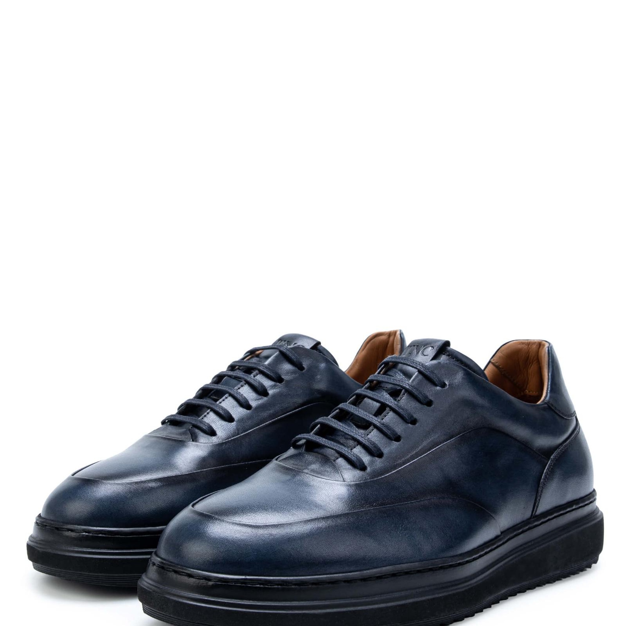 Tamer Tanca Erkek Hakiki Deri Lacivert Casual Ayakkabı