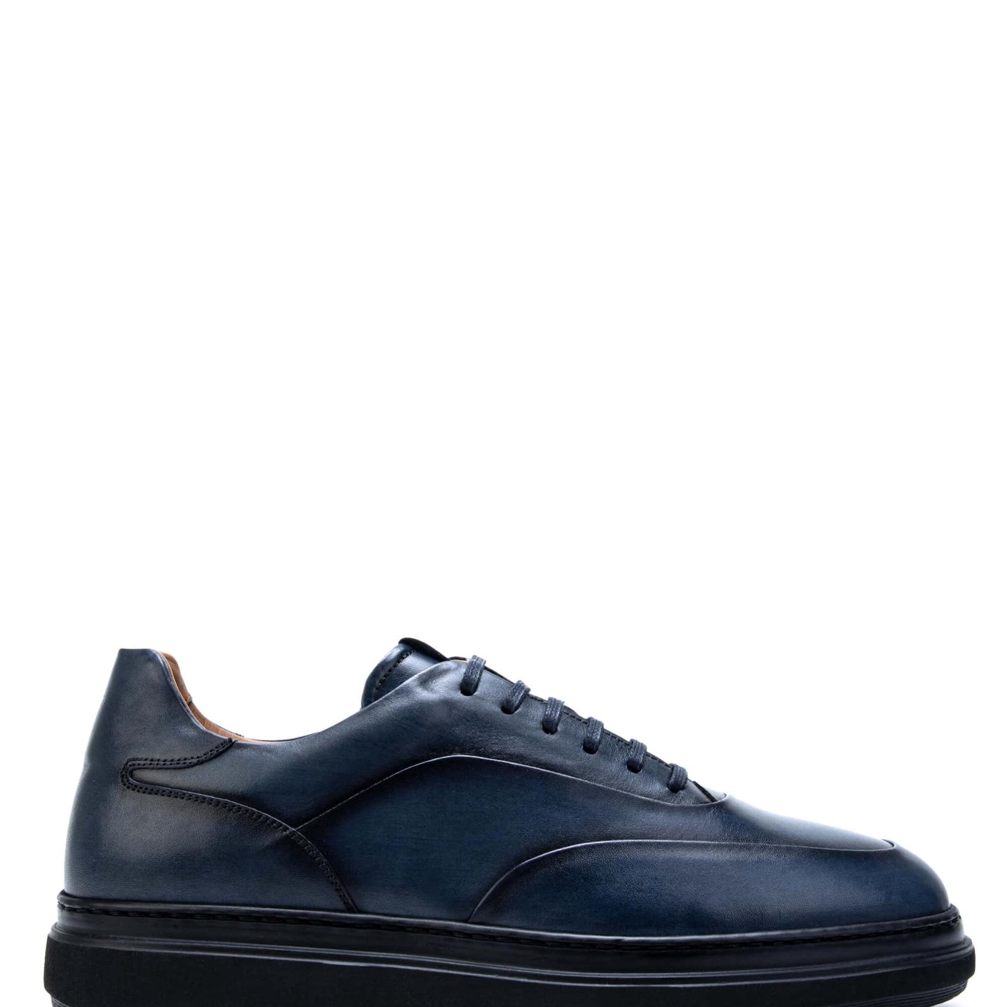 Tamer Tanca Erkek Hakiki Deri Lacivert Casual Ayakkabı