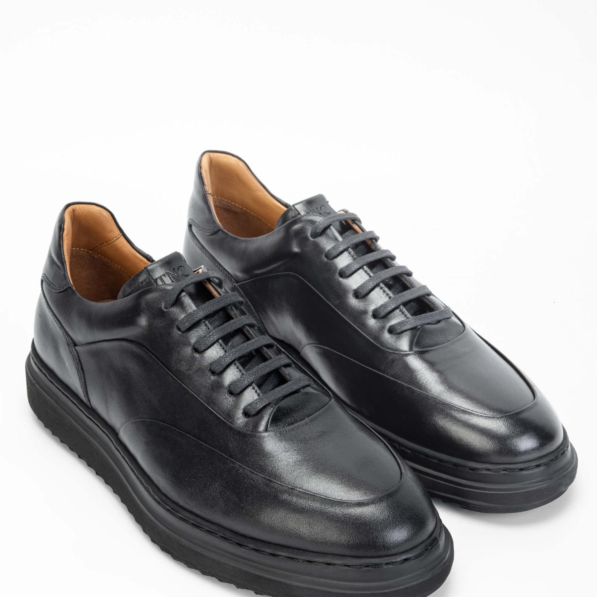 Tamer Tanca Erkek Hakiki Deri Siyah Casual Ayakkabı