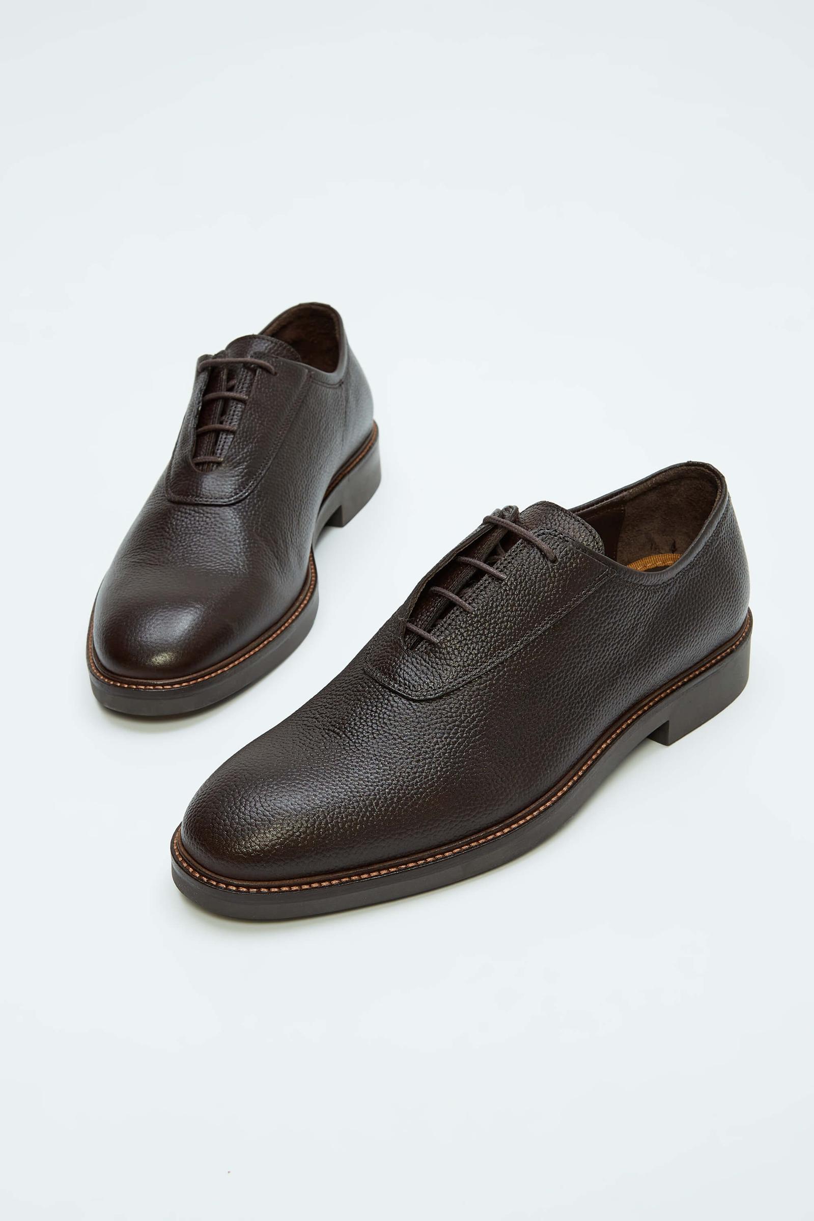  Tamer Tanca Erkek Hakiki Deri Kahverengi Casual Ayakkabı