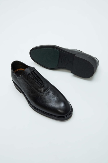  Tamer Tanca Erkek Hakiki Deri Siyah Casual Ayakkabı