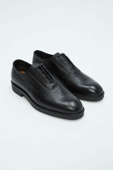  Tamer Tanca Erkek Hakiki Deri Siyah Casual Ayakkabı