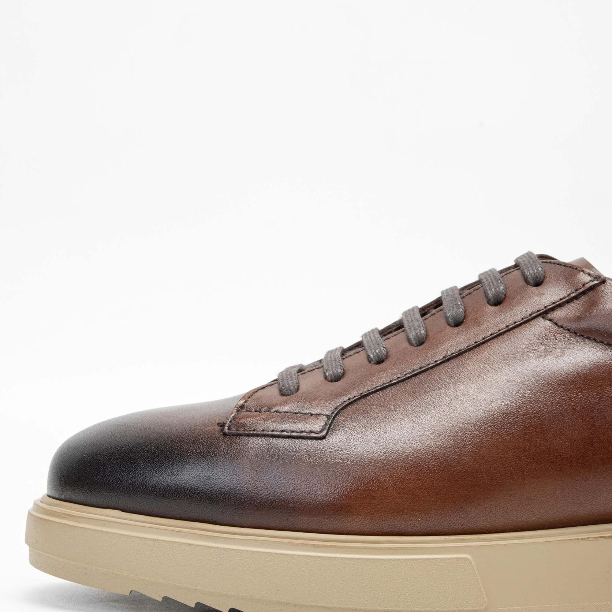 Tamer Tanca Erkek Hakiki Deri Kahverengi Casual Ayakkabı