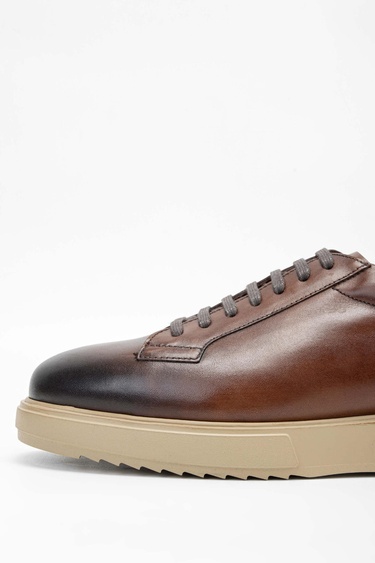  Tamer Tanca Erkek Hakiki Deri Kahverengi Casual Ayakkabı