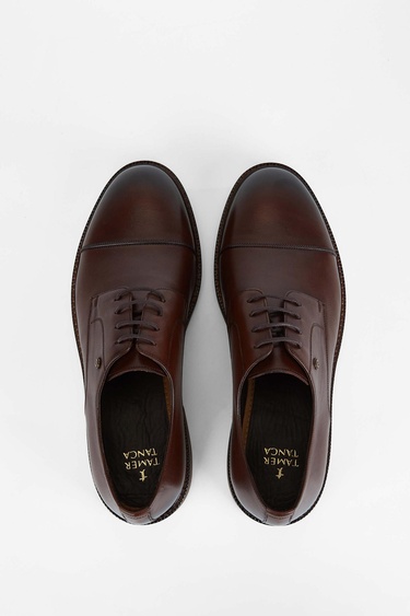  Tamer Tanca Erkek Hakiki Deri Kahverengi Casual Ayakkabı