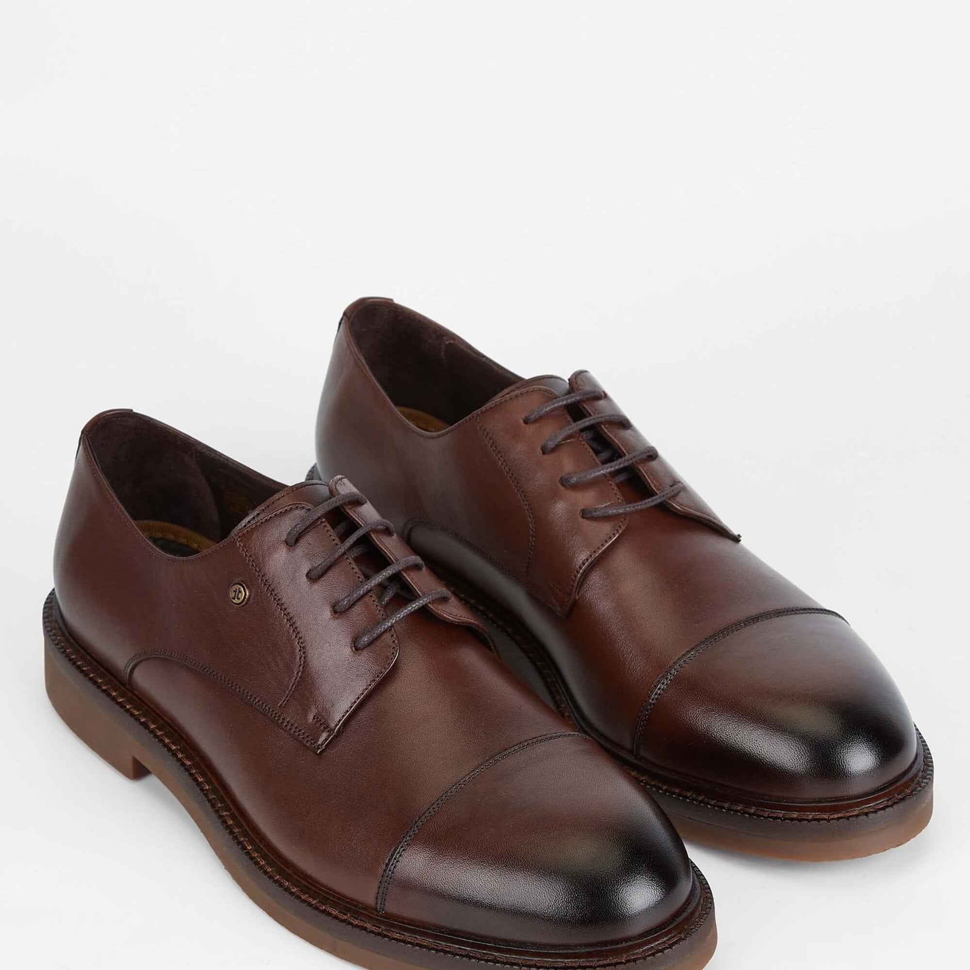 Tamer Tanca Erkek Hakiki Deri Kahverengi Casual Ayakkabı