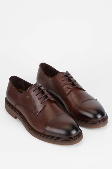  Tamer Tanca Erkek Hakiki Deri Kahverengi Casual Ayakkabı